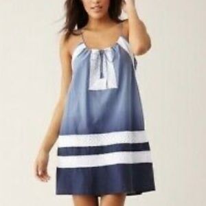 BCBG Maxazria Vala Blue ombré and lace dress.